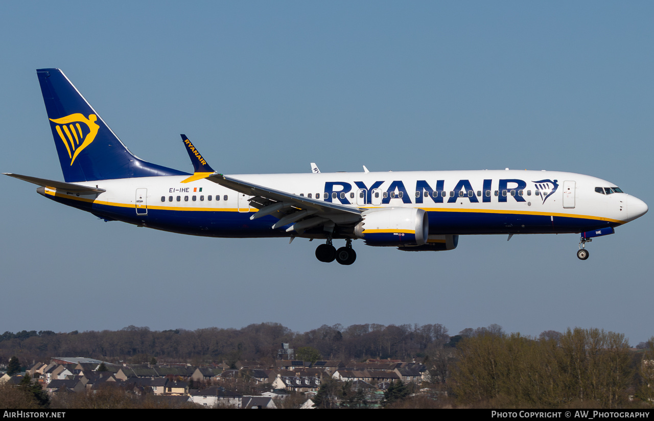 Aircraft Photo of EI-IHE | Boeing 737-8200 Max 200 | Ryanair | AirHistory.net #816901