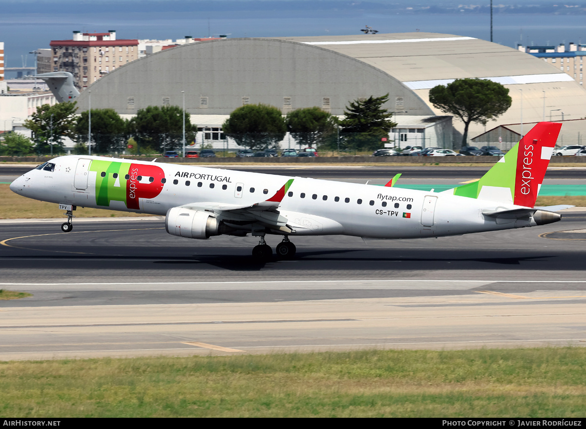Aircraft Photo of CS-TPV | Embraer 190LR (ERJ-190-100LR) | TAP Air Portugal Express | AirHistory.net #816980