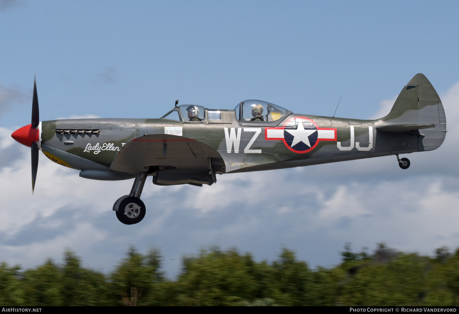 Aircraft Photo of G-AIDN | Supermarine 502 Spitfire T8 | USA - Air Force | AirHistory.net #816998