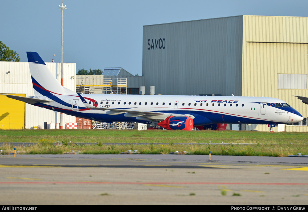 Aircraft Photo of 5N-CEF | Embraer 195LR (ERJ-190-200LR) | Air Peace | AirHistory.net #817222