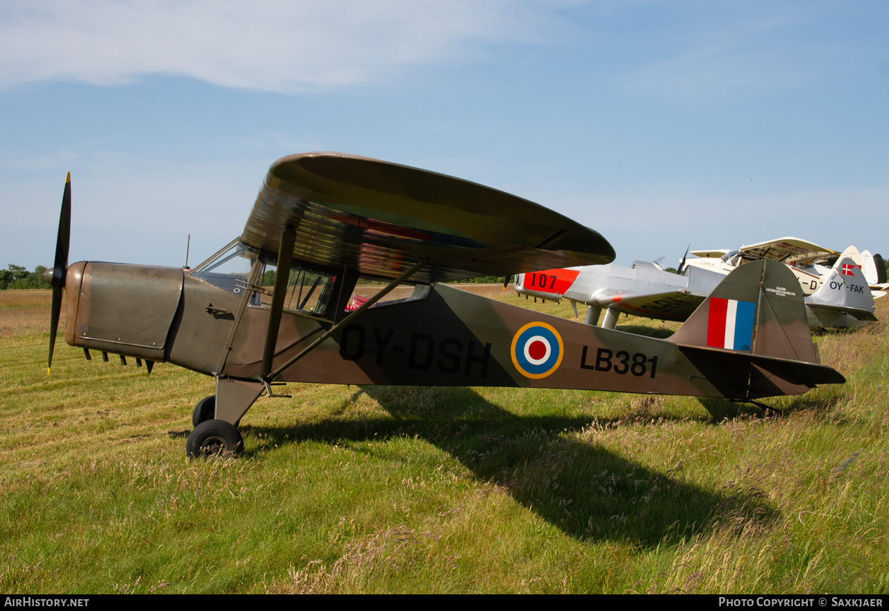 Aircraft Photo of OY-DSH / LB381 | Taylorcraft D/1 Auster Mk1 | Dansk Veteranflysamling | UK - Air Force | AirHistory.net #817245