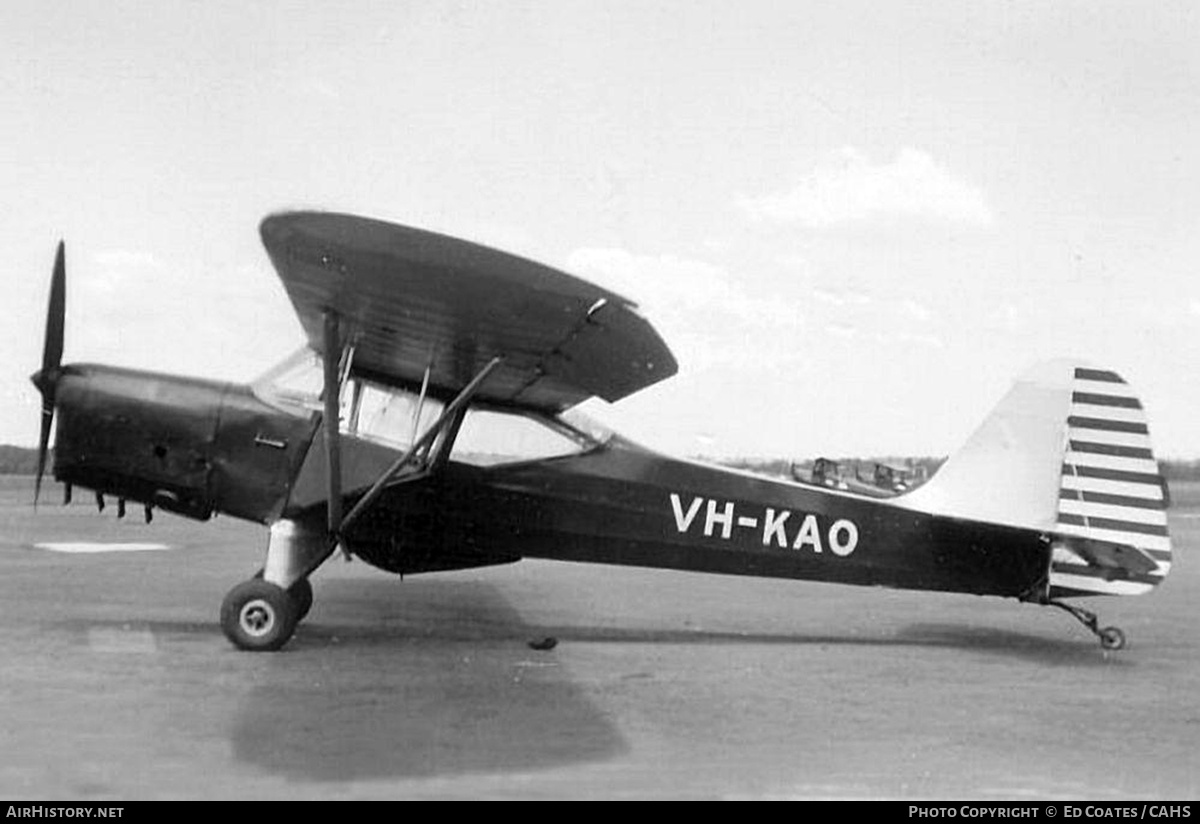 Aircraft Photo of VH-KAO | Auster J-1B Aiglet | AirHistory.net #817322