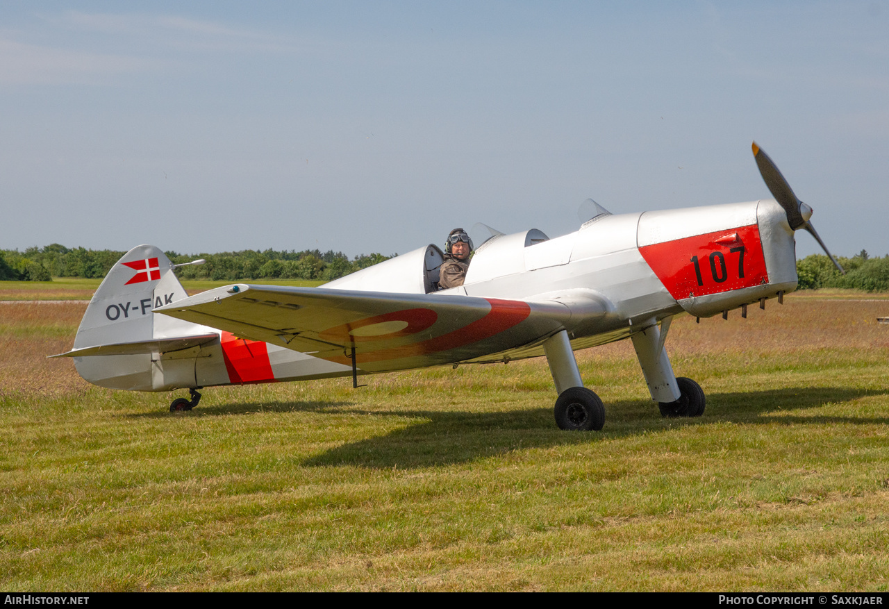 Aircraft Photo of OY-FAK / 107 | SAI KZ-II Trainer | Denmark - Air Force | AirHistory.net #817394