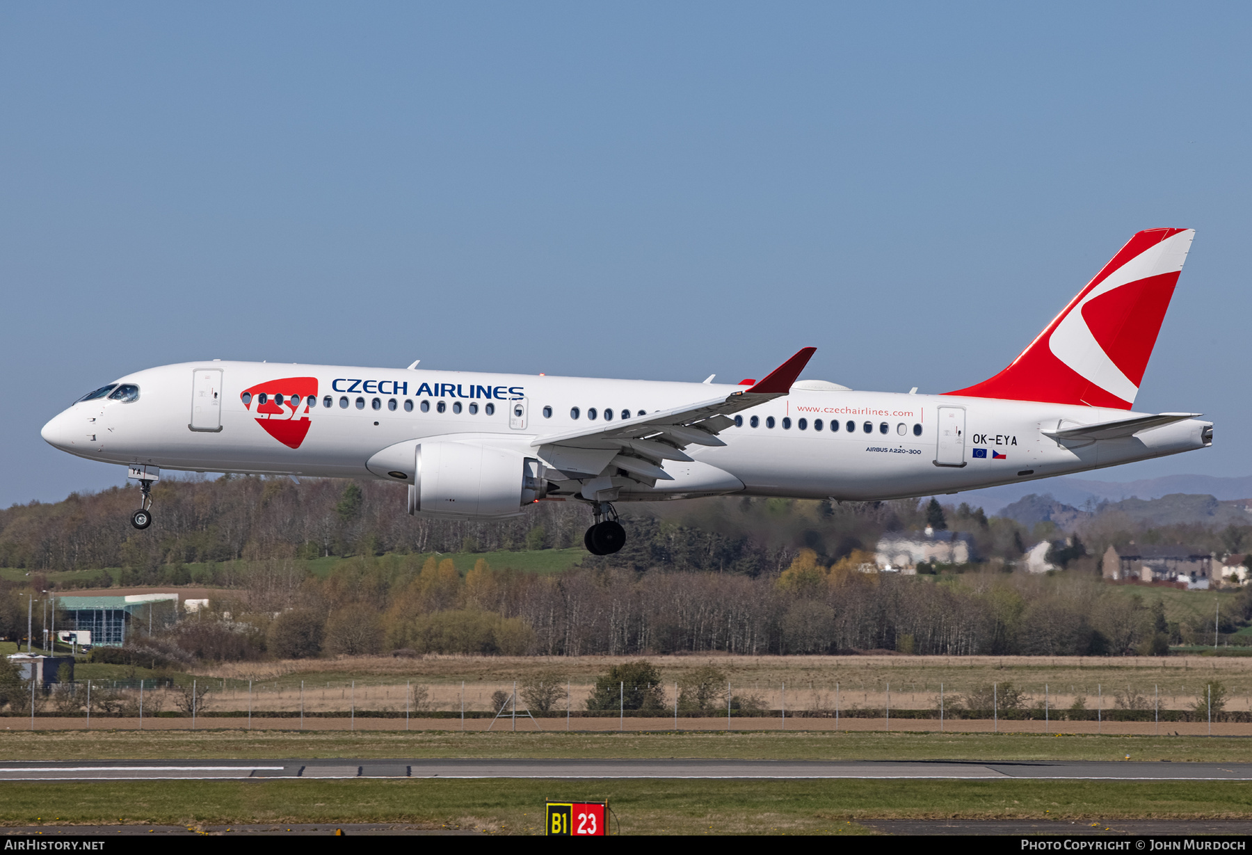 Aircraft Photo of OK-EYA | Airbus A220-371 (BD-500-1A11) | ČSA - Czech Airlines | AirHistory.net #817409