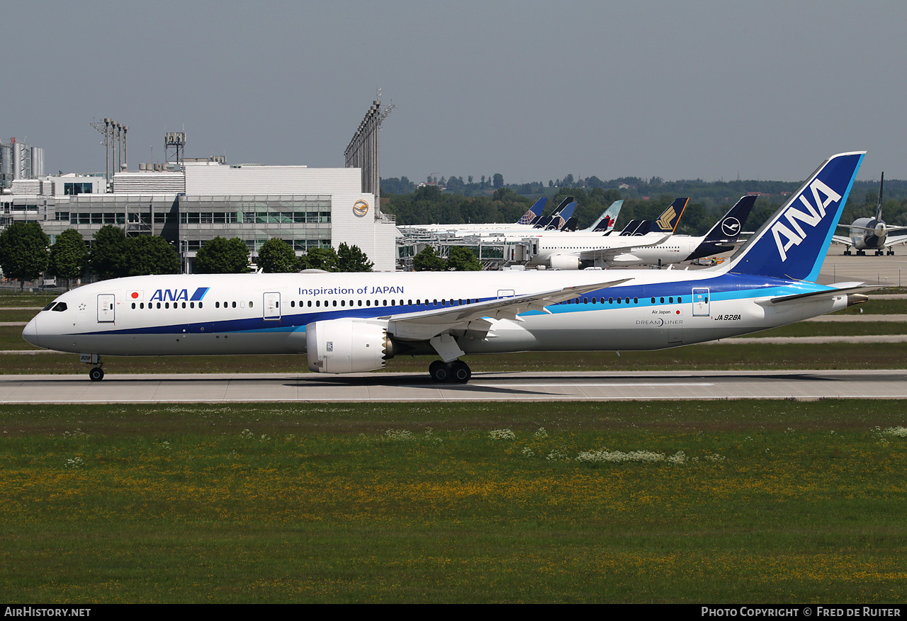 Aircraft Photo of JA928A | Boeing 787-9 Dreamliner | All Nippon Airways - ANA | AirHistory.net #817669