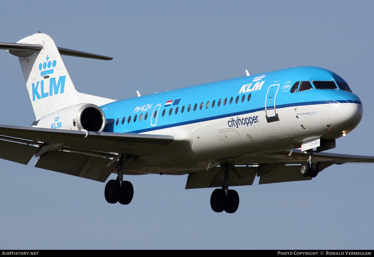 Aircraft Photo of PH-KZH | Fokker 70 (F28-0070) | KLM Cityhopper | AirHistory.net #817730