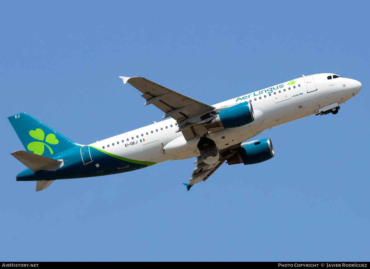 Aircraft Photo of EI-DEJ | Airbus A320-214 | Aer Lingus | AirHistory.net #817738