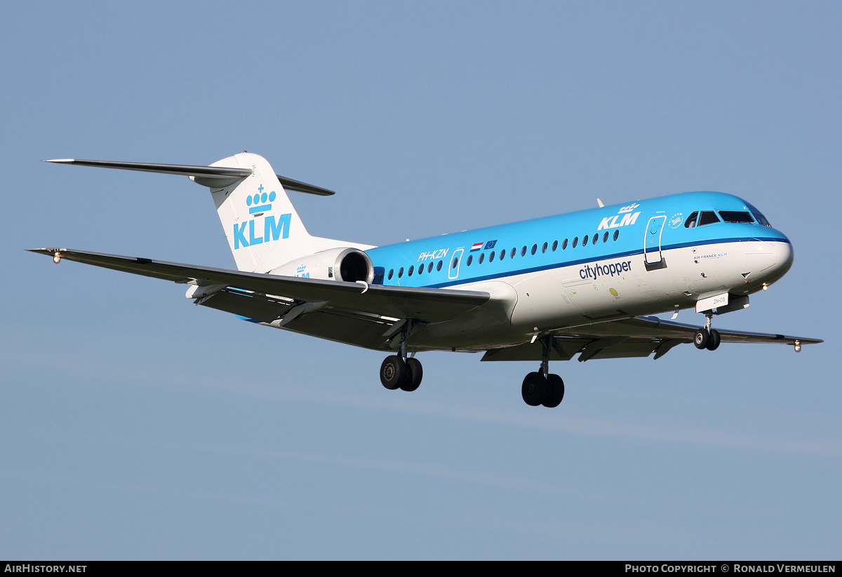 Aircraft Photo of PH-KZN | Fokker 70 (F28-0070) | KLM Cityhopper | AirHistory.net #817743