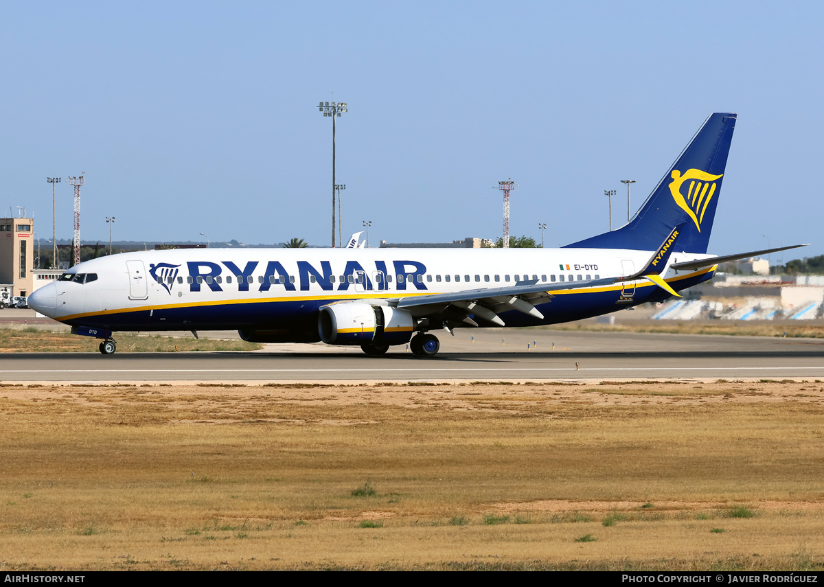 Aircraft Photo of EI-DYD | Boeing 737-8AS | Ryanair | AirHistory.net #817981