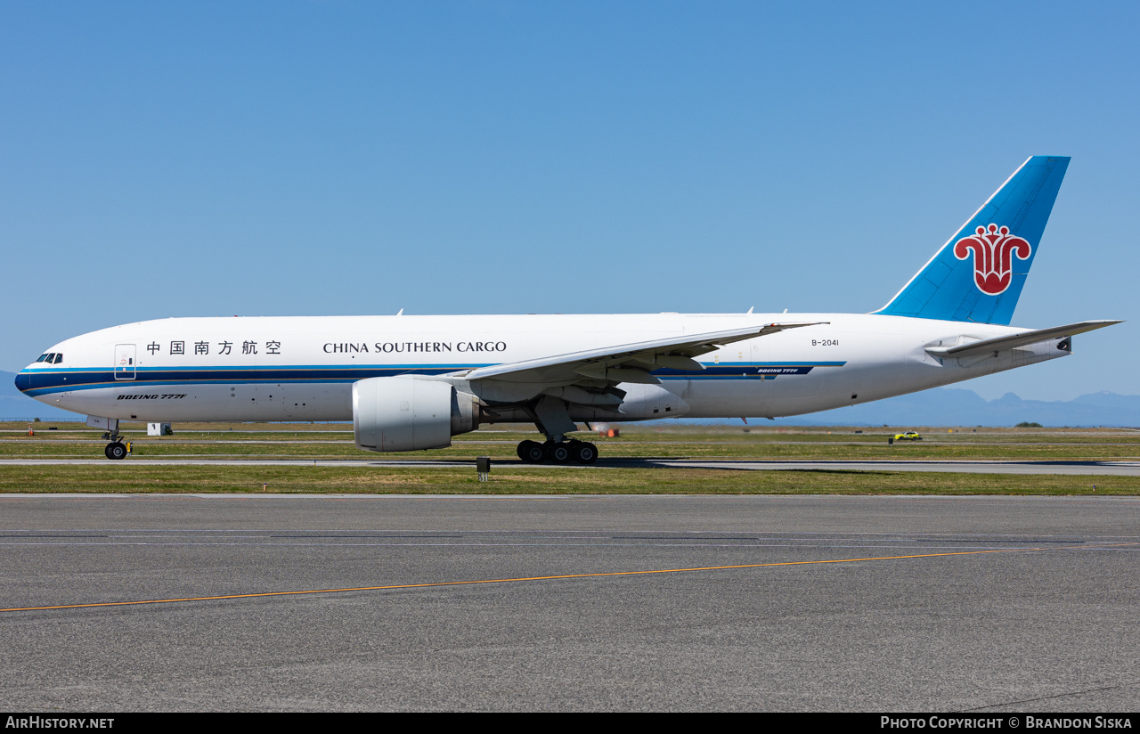 Aircraft Photo of B-2041 | Boeing 777-F1B | China Southern Airlines Cargo | AirHistory.net #818056