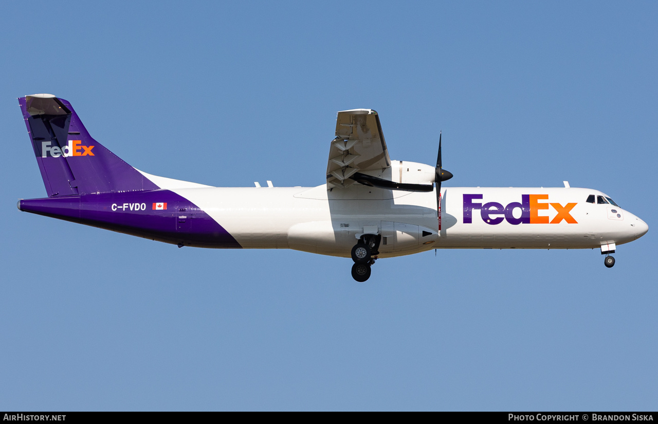 Aircraft Photo of C-FVDO | ATR ATR-72-202/F | Fedex - Federal Express | AirHistory.net #818089