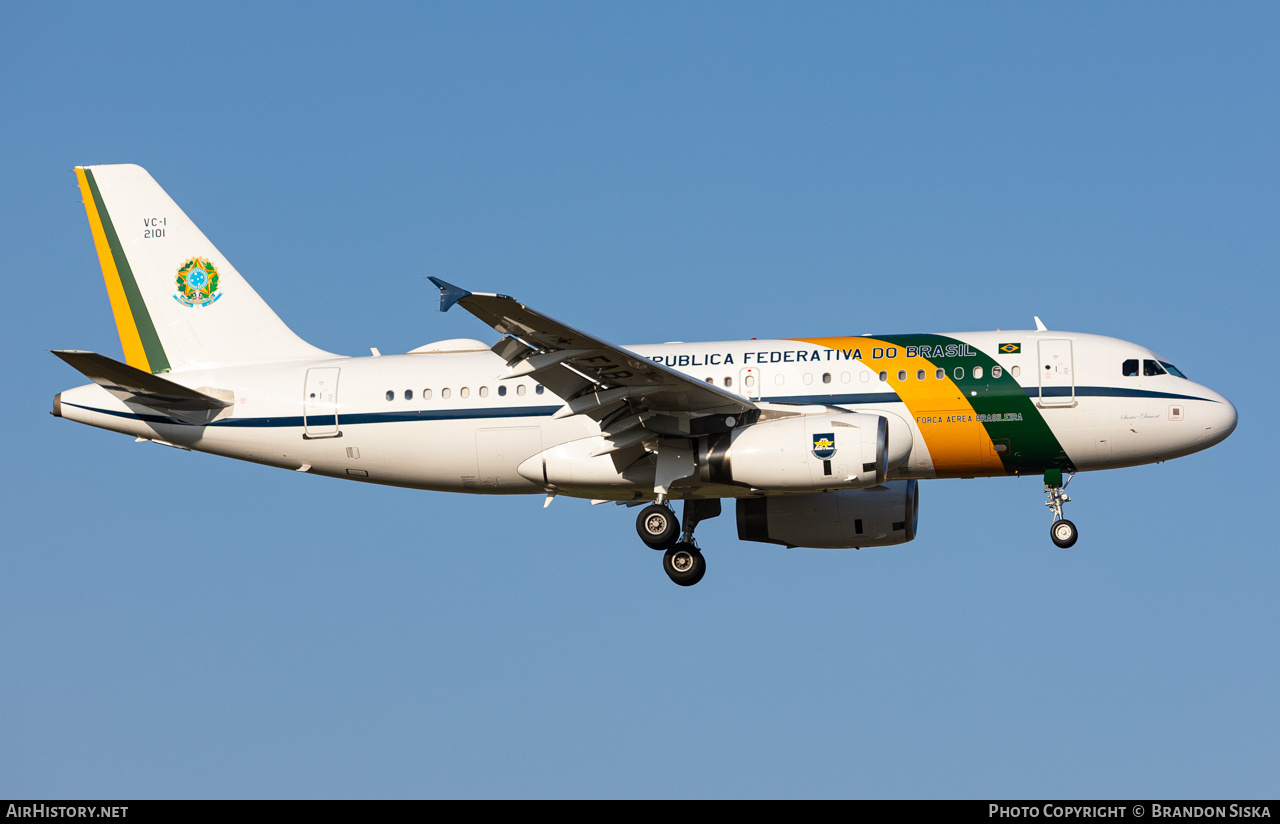 Aircraft Photo of 2101 | Airbus VC-1A (A319-133/CJ) | Brazil - Air Force | AirHistory.net #818108
