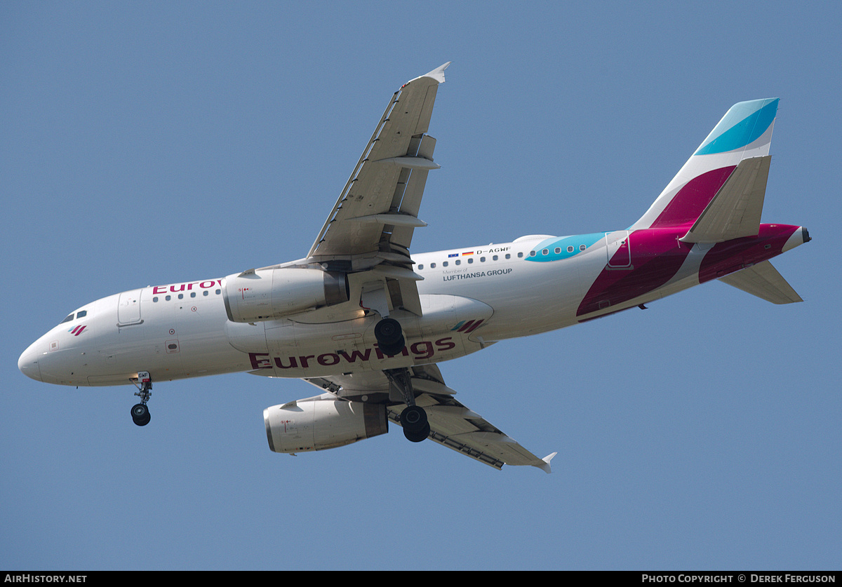 Aircraft Photo of D-AGWF | Airbus A319-132 | Eurowings | AirHistory.net #818386