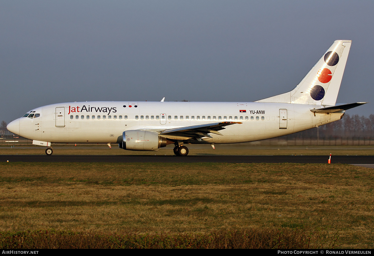 Aircraft Photo of YU-ANW | Boeing 737-3H9 | Jat Airways | AirHistory.net #818502