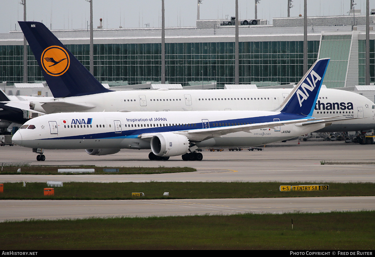 Aircraft Photo of JA934A | Boeing 787-9 Dreamliner | All Nippon Airways - ANA | AirHistory.net #818875