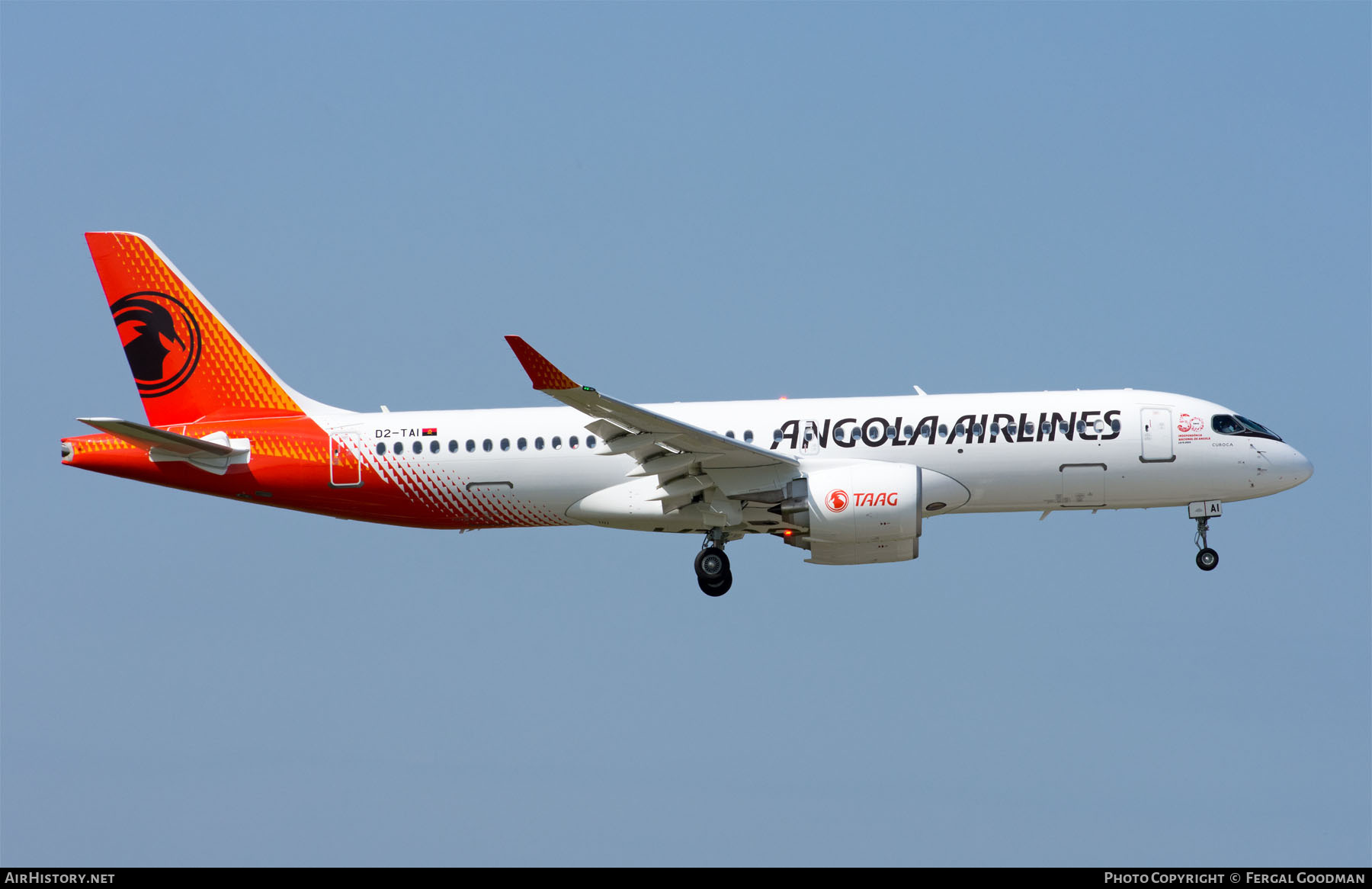 Aircraft Photo of D2-TAI | Airbus A220-300 (BD-500-1A11) | TAAG Angola Airlines - Linhas Aéreas de Angola | AirHistory.net #818904