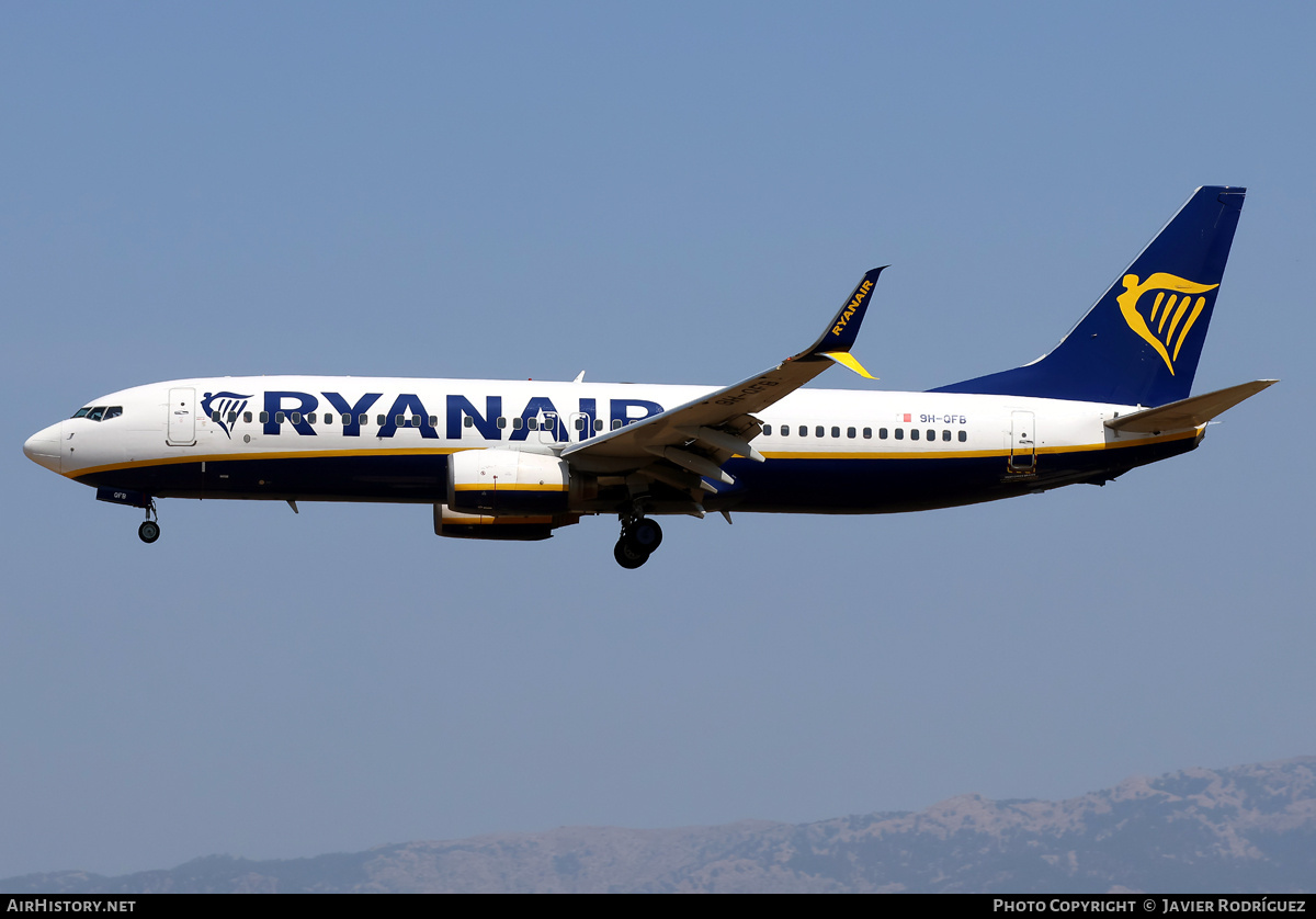 Aircraft Photo of 9H-QFB | Boeing 737-8AS | Ryanair | AirHistory.net #819028