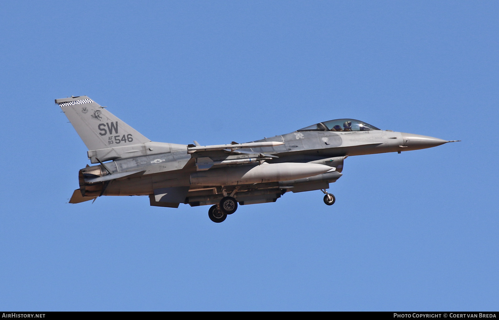 Aircraft Photo of 93-0546 | Lockheed F-16CM Fighting Falcon | USA - Air Force | AirHistory.net #819194