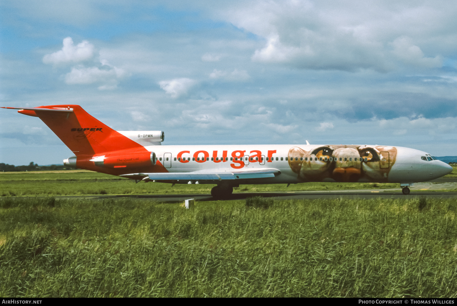 Aircraft Photo of G-OPMN | Boeing 727-225/Adv(RE) Super 27 | Cougar Airlines | AirHistory.net #819200