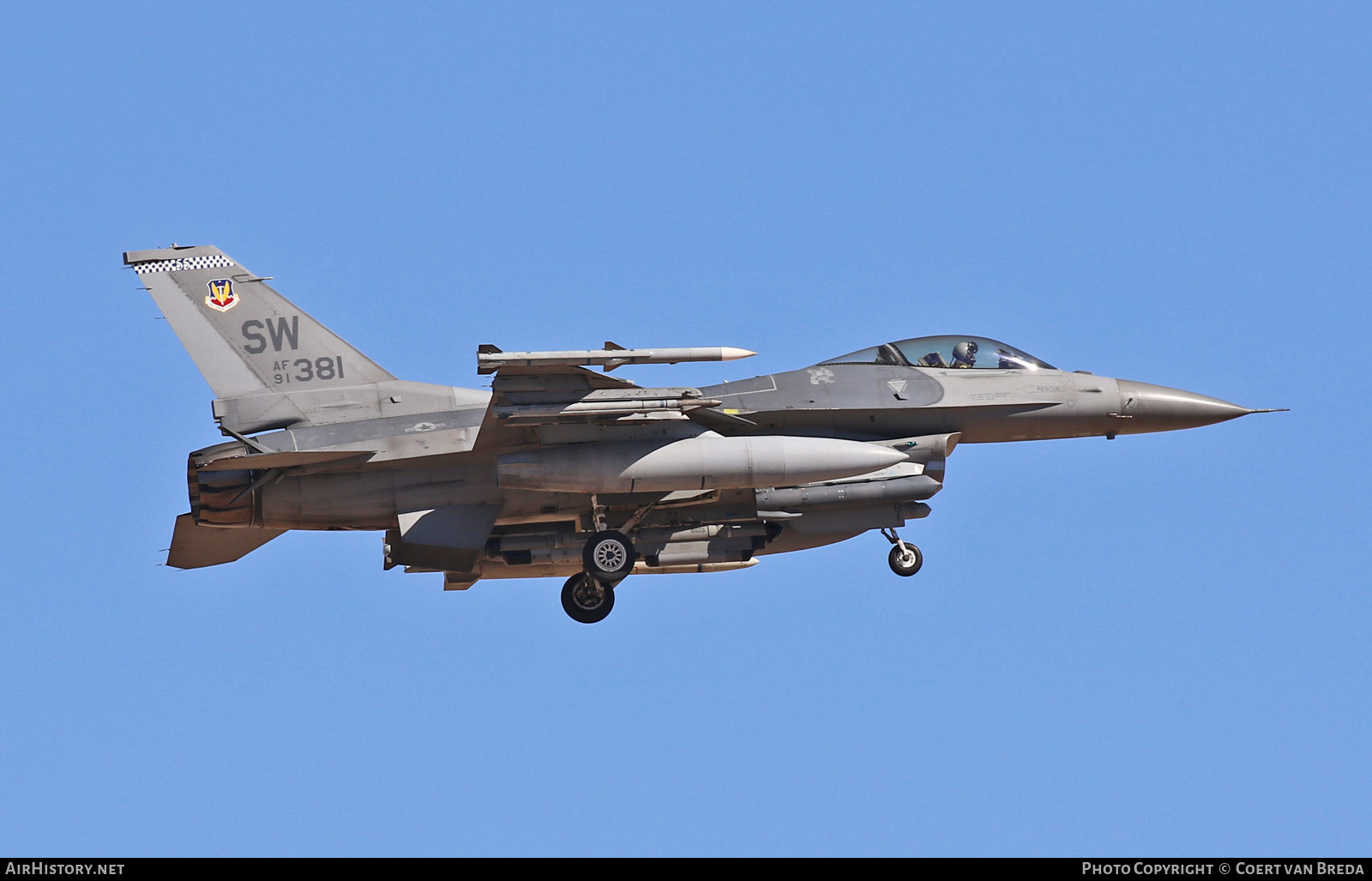 Aircraft Photo of 91-0381 / AF91-381 | General Dynamics F-16CM Fighting Falcon | USA - Air Force | AirHistory.net #819204