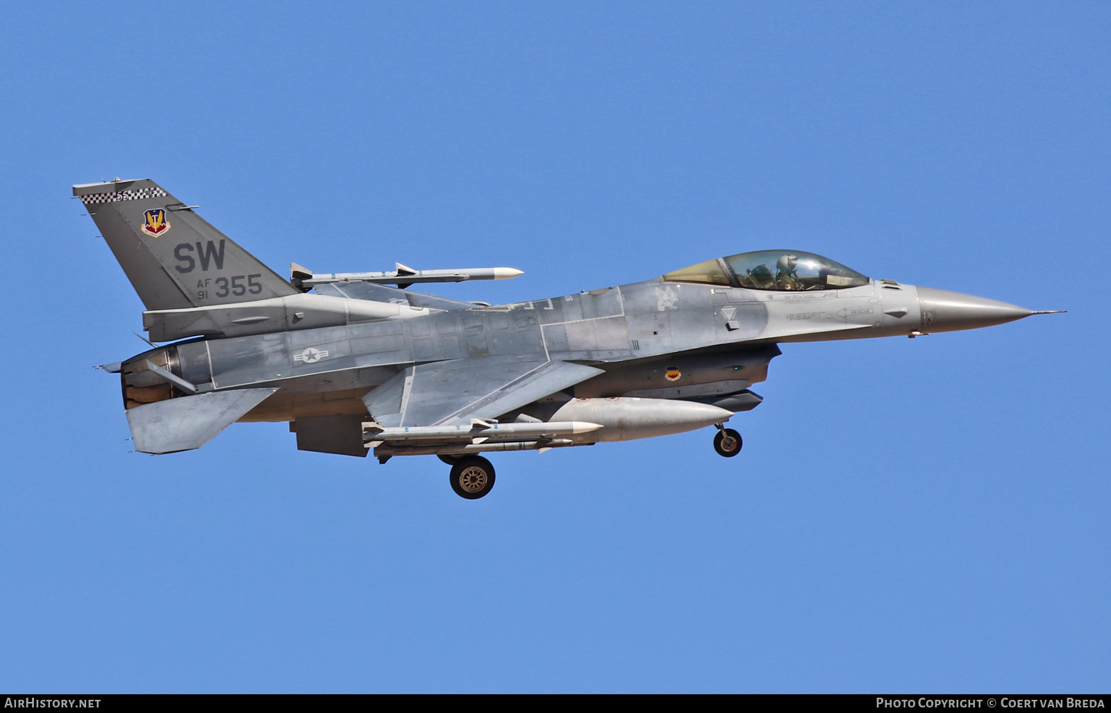 Aircraft Photo of 91-0355 / AF91-355 | General Dynamics F-16CM Fighting Falcon | USA - Air Force | AirHistory.net #819214