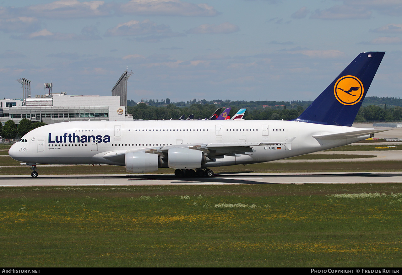 Aircraft Photo of D-AIML | Airbus A380-841 | Lufthansa | AirHistory.net #819254