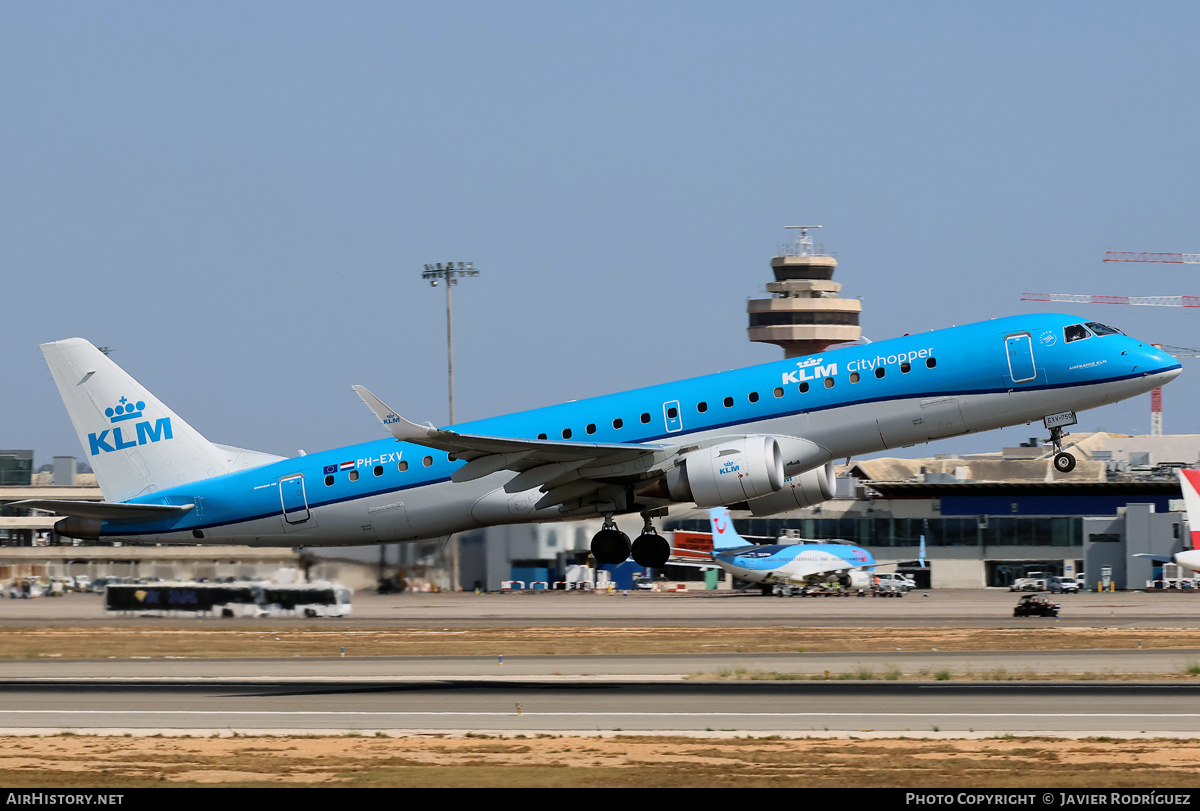 Aircraft Photo of PH-EXV | Embraer 190STD (ERJ-190-100STD) | KLM Cityhopper | AirHistory.net #819476