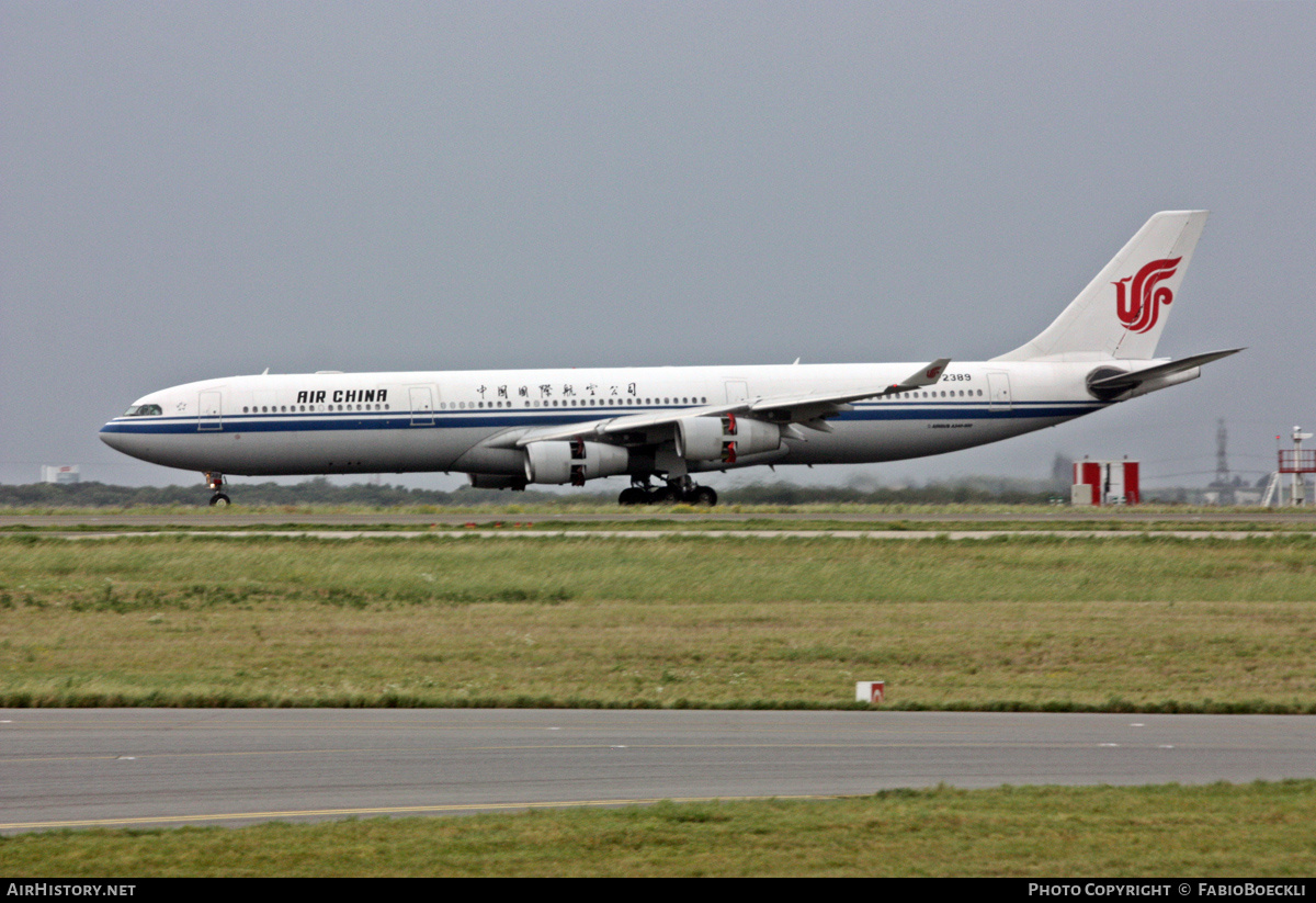 Aircraft Photo of B-2389 | Airbus A340-313 | Air China | AirHistory.net #819551