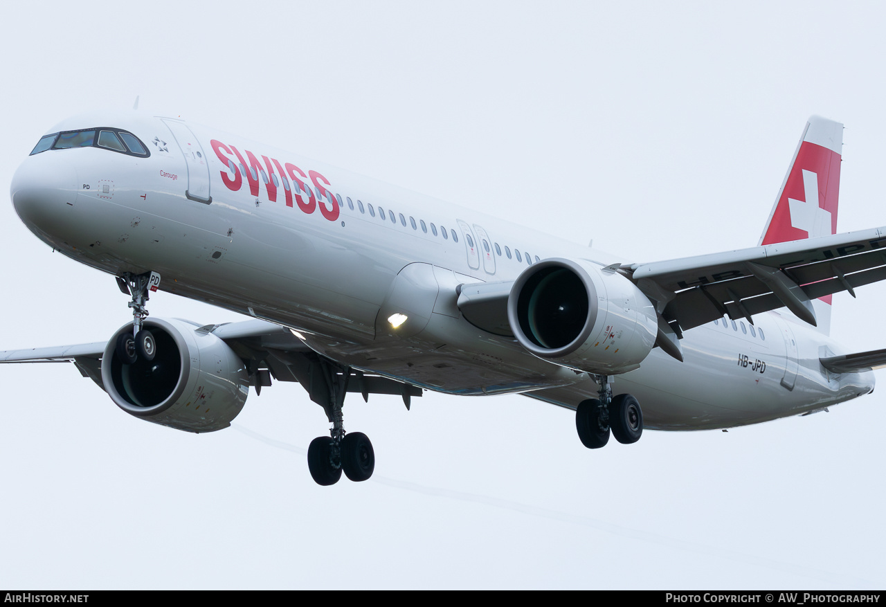 Aircraft Photo of HB-JPD | Airbus A321-271NX | Swiss International Air Lines | AirHistory.net #819636