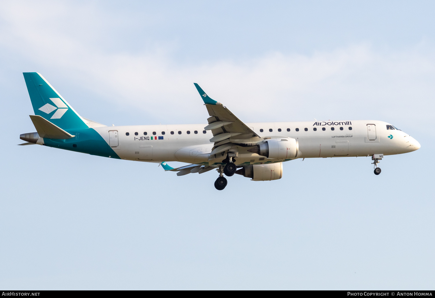 Aircraft Photo of I-JENG | Embraer 190LR (ERJ-190-100LR) | Air Dolomiti | AirHistory.net #819672