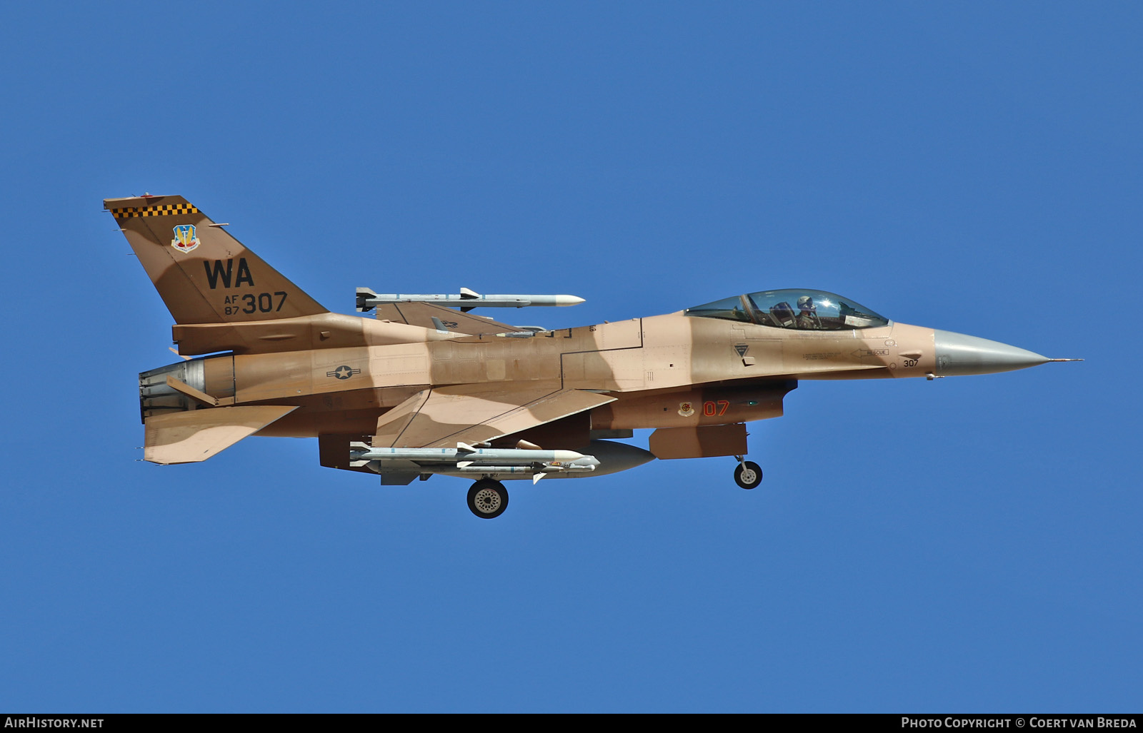 Aircraft Photo of 87-0307 / AF87307 | General Dynamics F-16C Fighting Falcon | USA - Air Force | AirHistory.net #819695