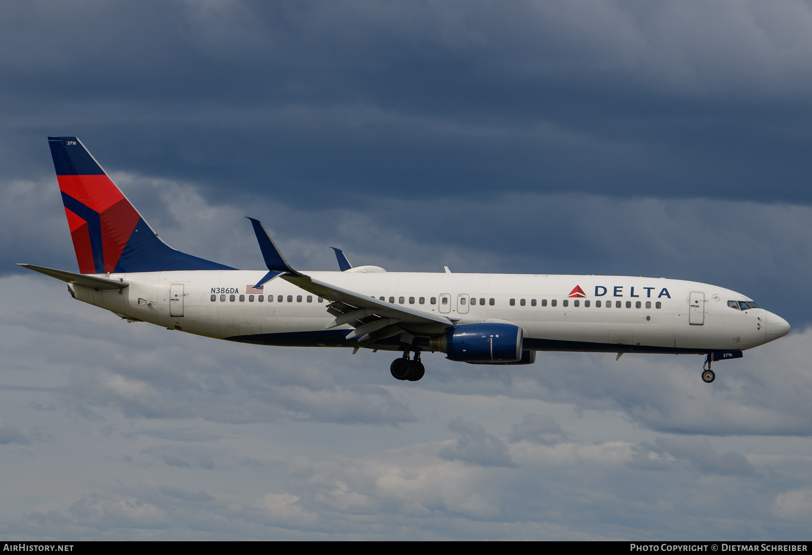 Aircraft Photo of N386DA | Boeing 737-832 | Delta Air Lines | AirHistory.net #819698