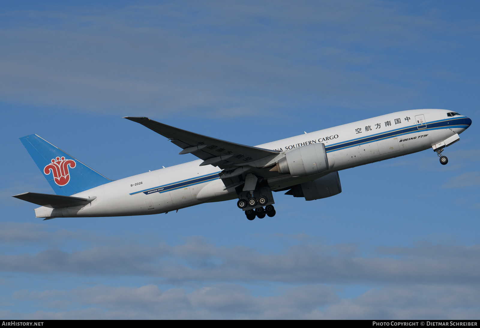 Aircraft Photo of B-2026 | Boeing 777-F1B | China Southern Airlines Cargo | AirHistory.net #819733