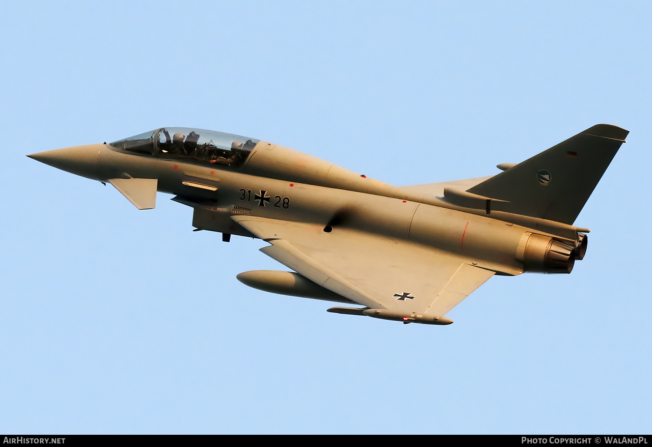 Aircraft Photo of 3128 | Eurofighter EF-2000 Typhoon T | Germany - Air Force | AirHistory.net #819783