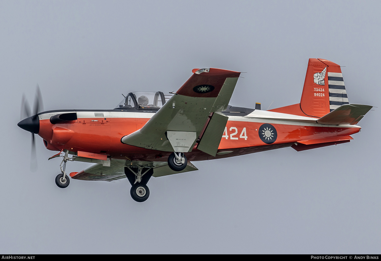 Aircraft Photo of 3424 / 84024 | Beech T-34C-1 Turbo Mentor | Taiwan - Air Force | AirHistory.net #819965