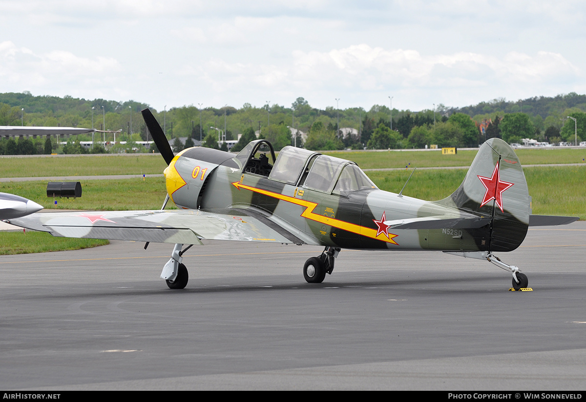 Aircraft Photo of N52SD | Yakovlev Yak-52TW | Soviet Union - Air Force | AirHistory.net #820305