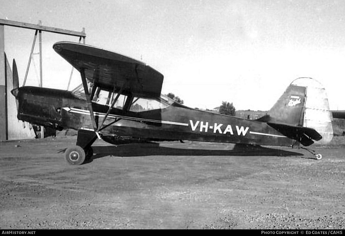 Aircraft Photo of VH-KAW | Auster J-1B Aiglet | AirHistory.net #820334
