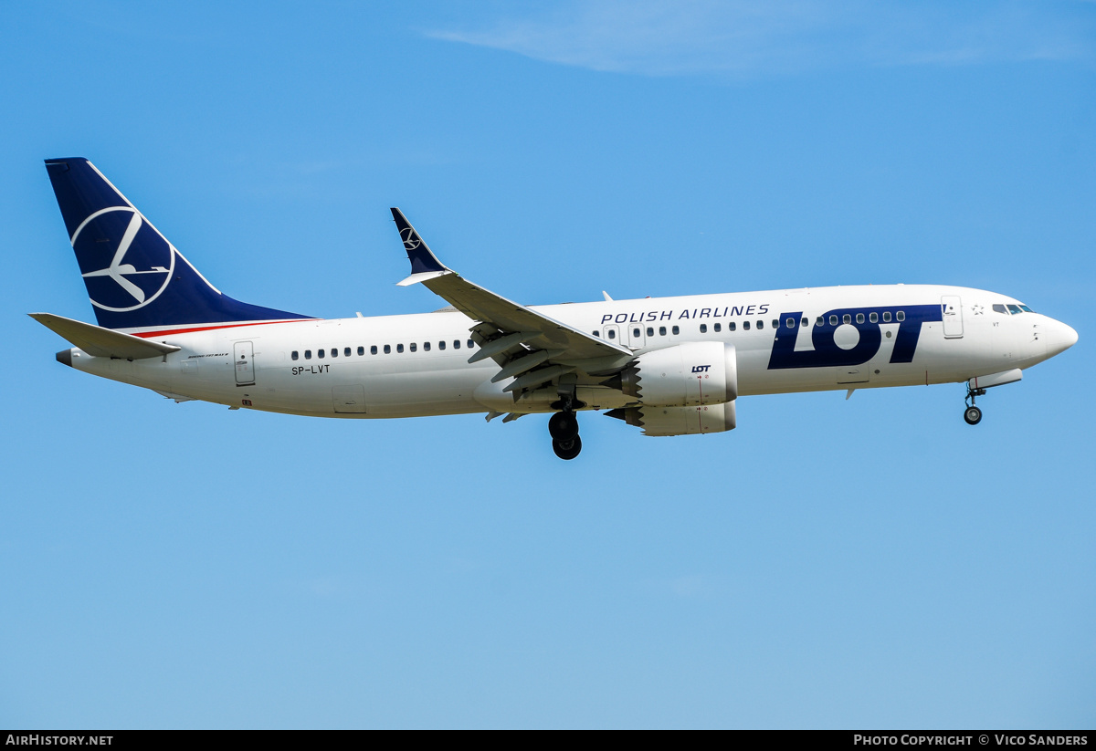 Aircraft Photo of SP-LVT | Boeing 737-8 Max 8 | LOT Polish Airlines - Polskie Linie Lotnicze | AirHistory.net #820390