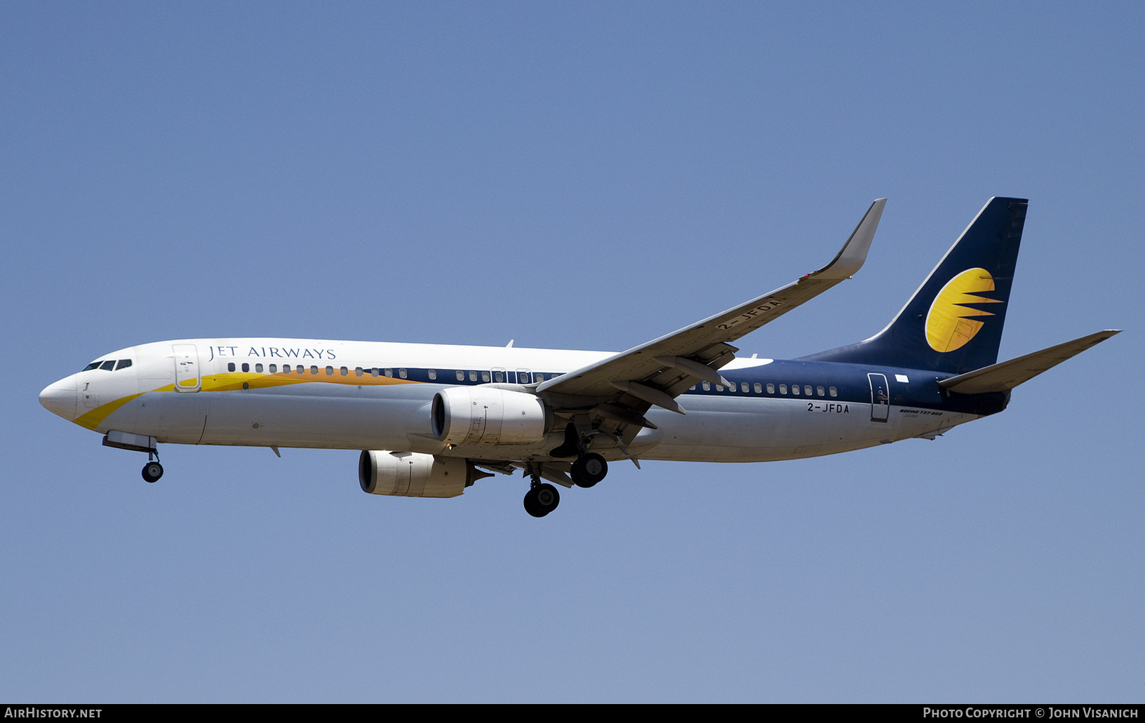 Aircraft Photo of 2-JFDA | Boeing 737-8AL | Jet Airways | AirHistory.net #820700