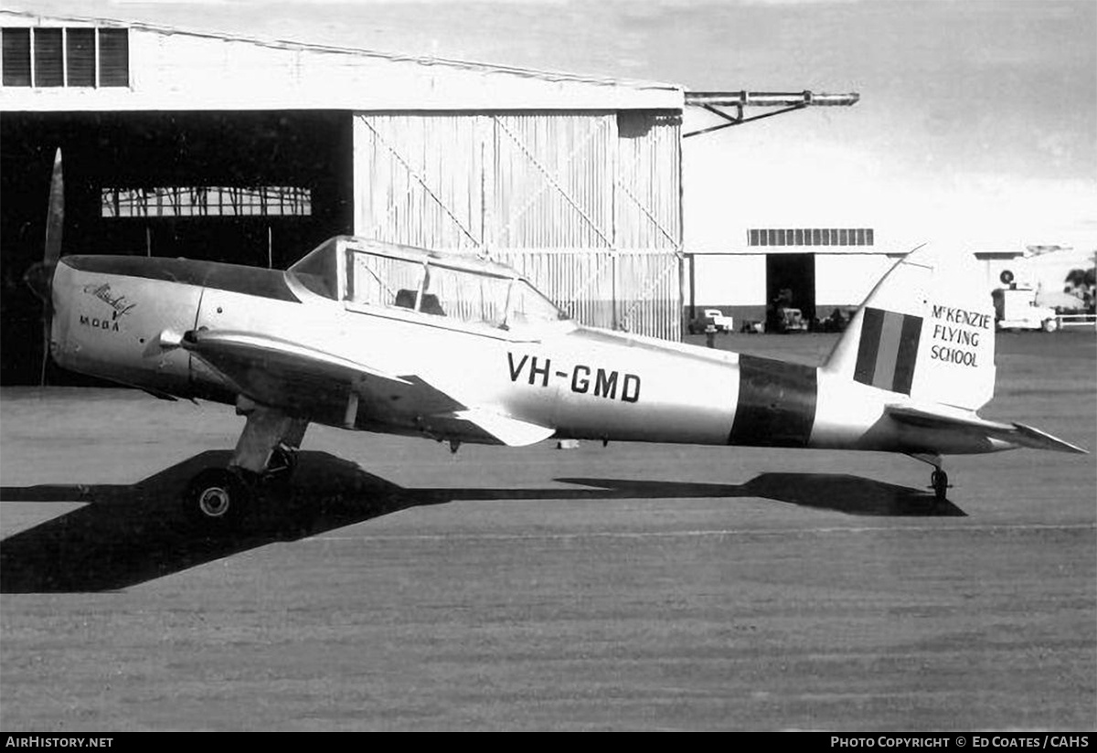 Aircraft Photo of VH-GMD | De Havilland DHC-1 Chipmunk Mk10 | McKenzie Flying School | AirHistory.net #820709