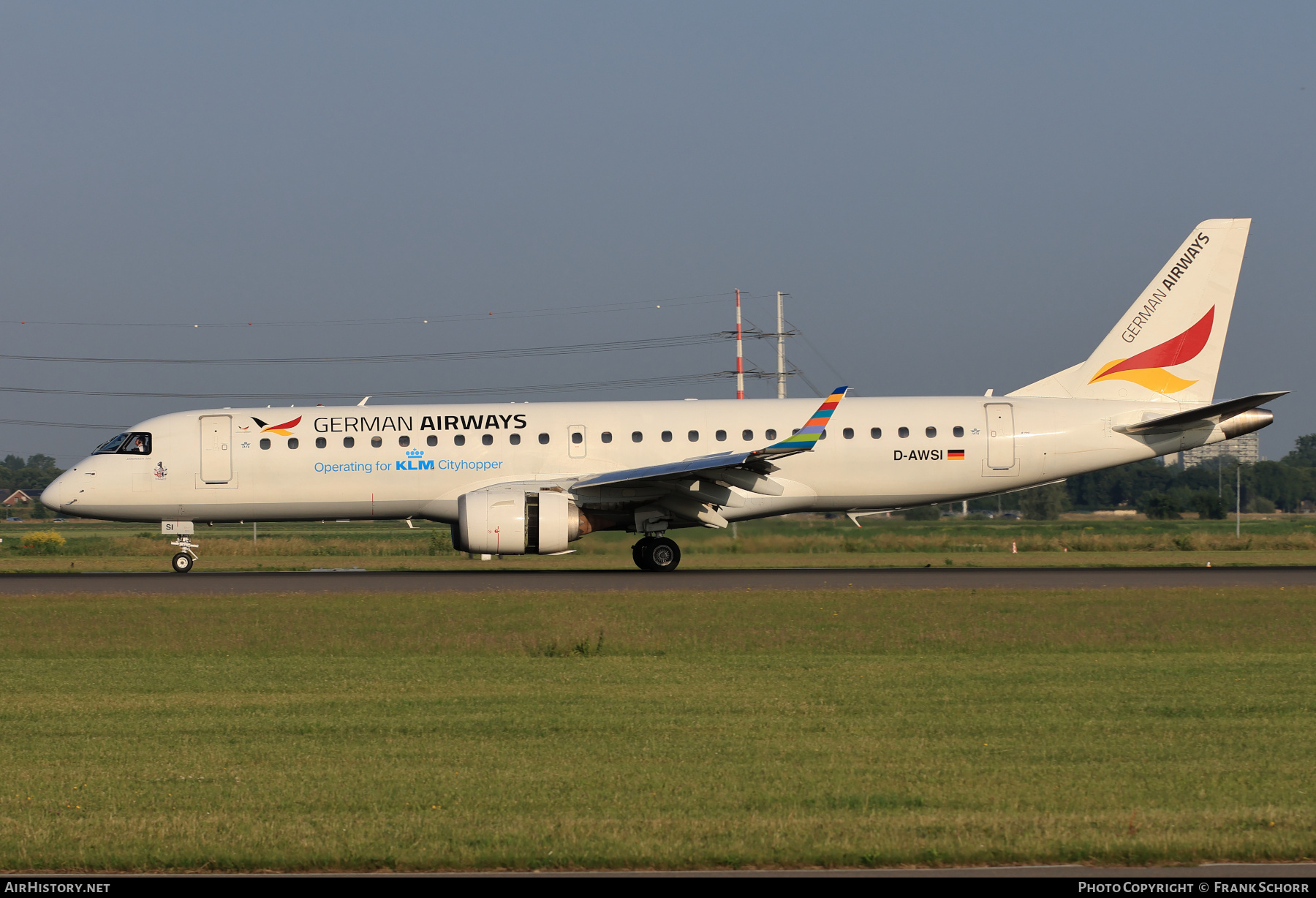 Aircraft Photo of D-AWSI | Embraer 190LR (ERJ-190-100LR) | German Airways | AirHistory.net #820742