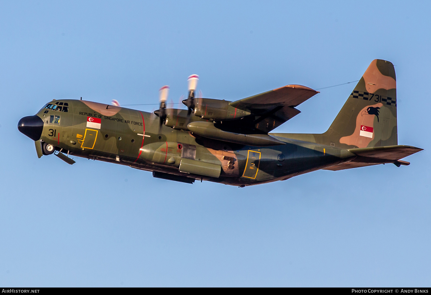 Aircraft Photo of 731 | Lockheed KC-130H Hercules (L-382) | Singapore - Air Force | AirHistory.net #820869