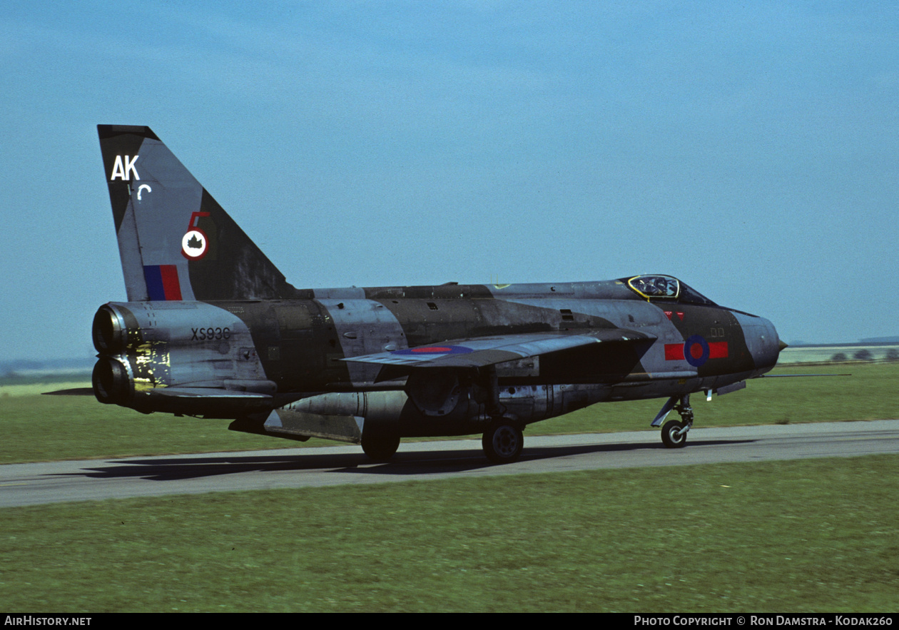 Aircraft Photo of XS936 | English Electric Lightning F6 | UK - Air Force | AirHistory.net #821194