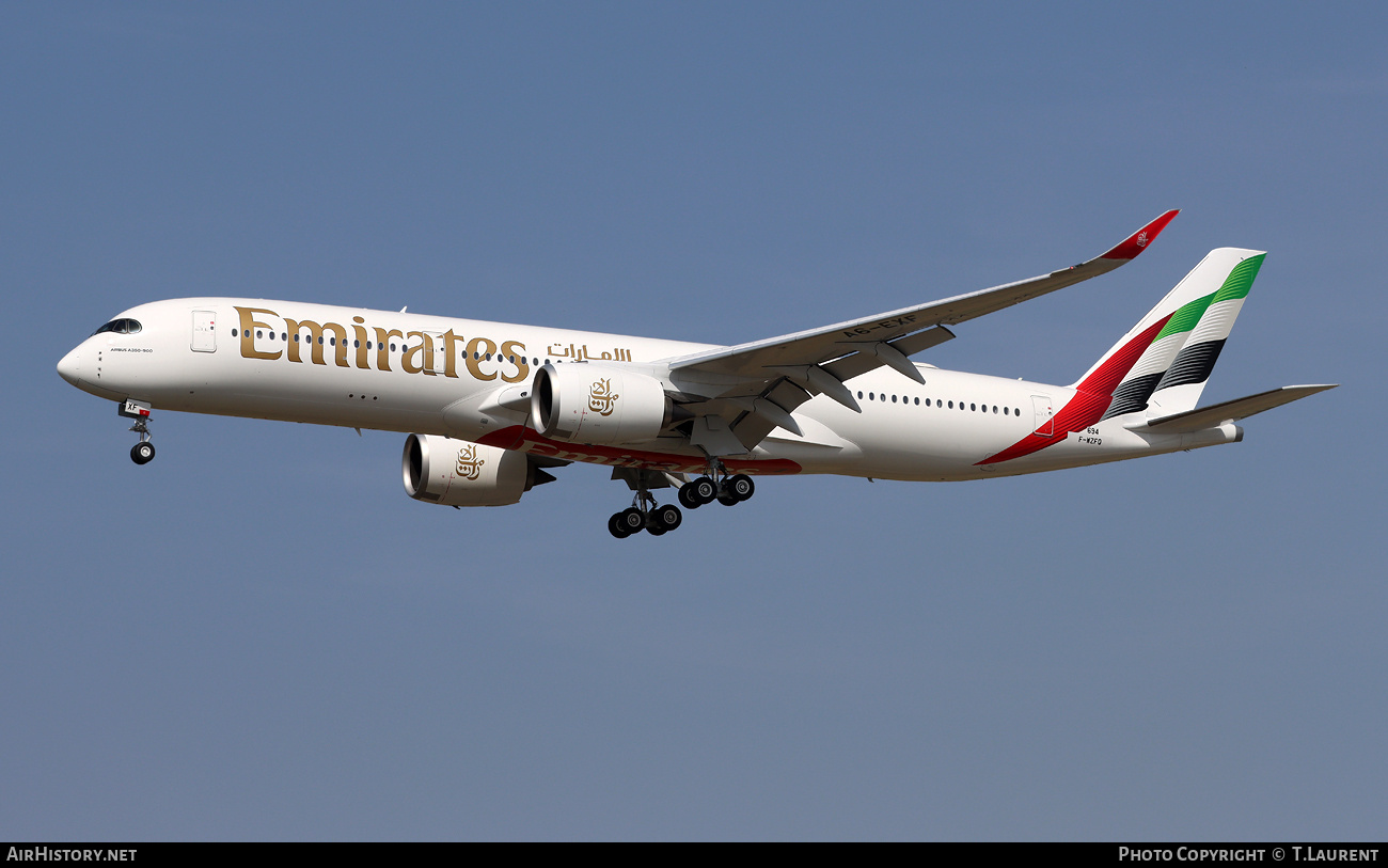 Aircraft Photo of F-WZFQ | Airbus A350-941 | Emirates | AirHistory.net #821253