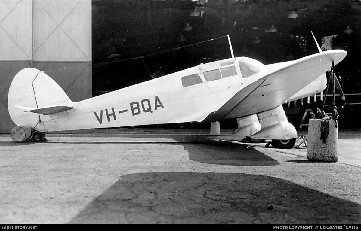 Aircraft Photo of VH-BQA | Percival P.10 Vega Gull | AirHistory.net #821272