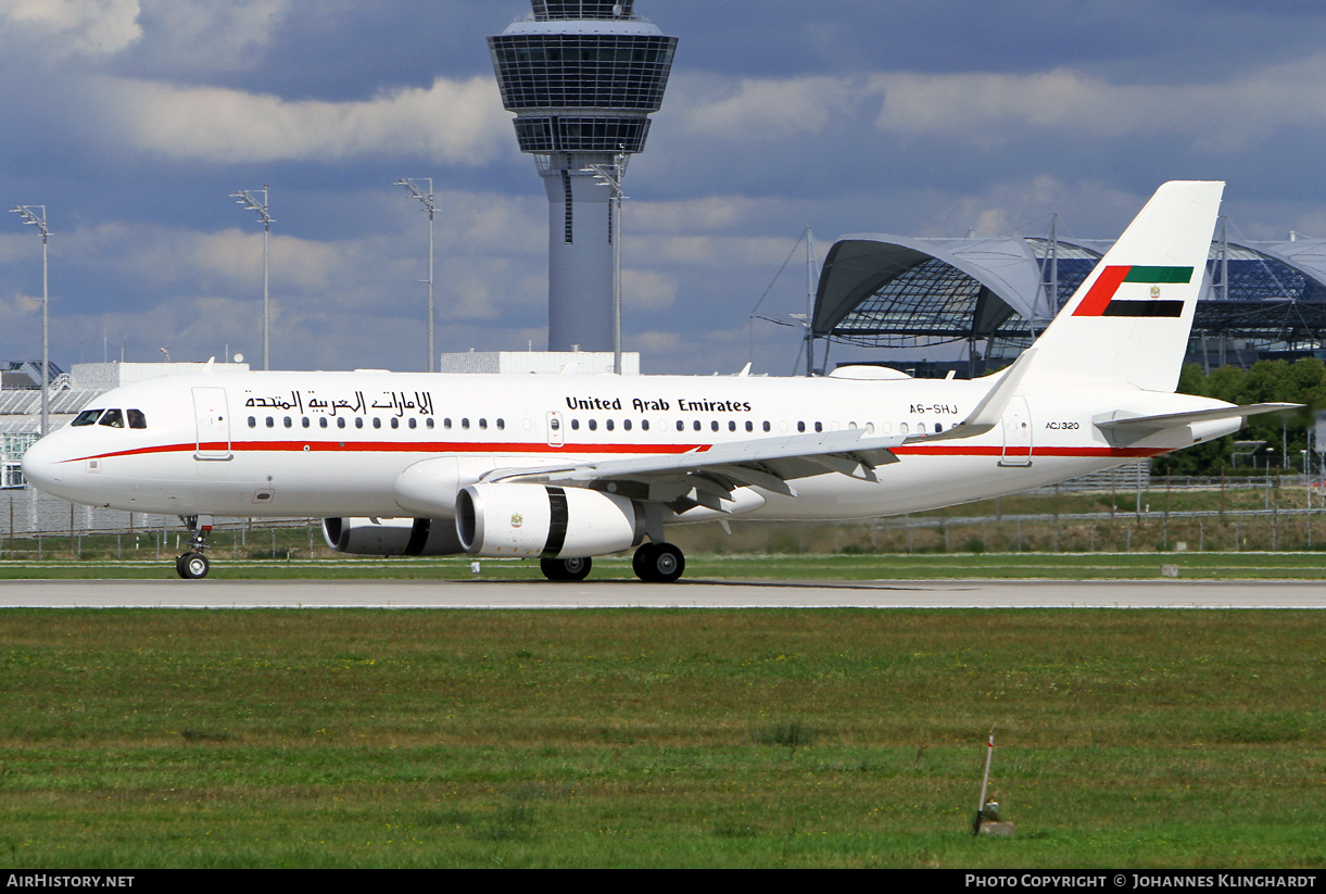 Aircraft Photo of A6-SHJ | Airbus ACJ320 (A320-232/CJ) | United Arab Emirates Government | AirHistory.net #821397
