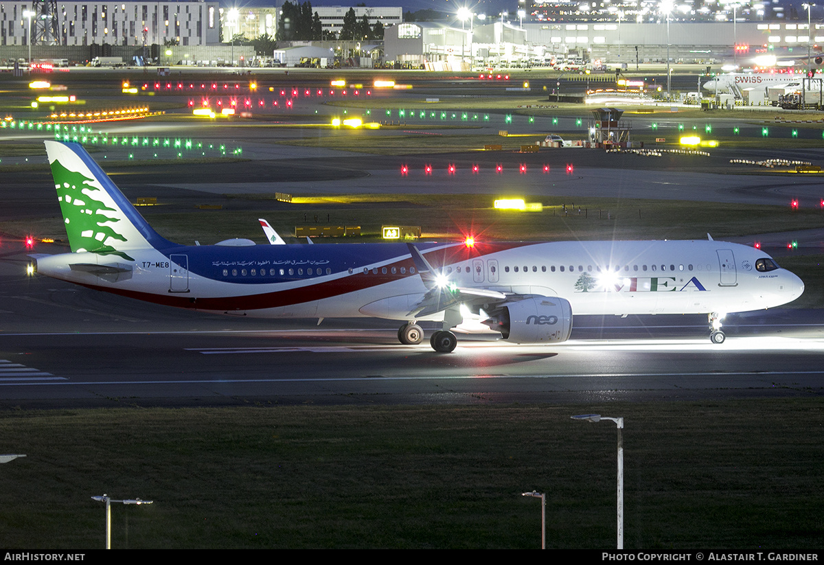 Aircraft Photo of T7-ME8 | Airbus A321-271NX | MEA - Middle East Airlines | AirHistory.net #821434