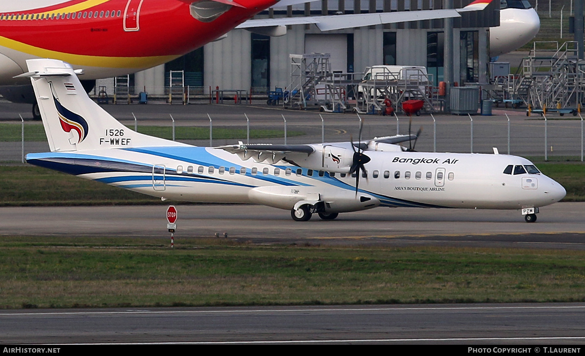 Aircraft Photo of F-WWEF | ATR ATR-72-600 (ATR-72-212A) | Bangkok Airways | AirHistory.net #821435