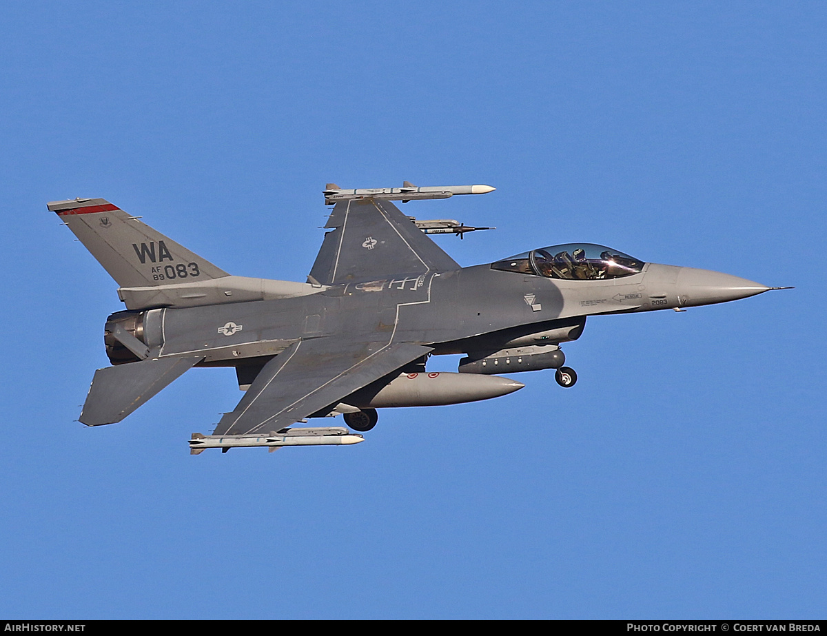 Aircraft Photo of 89-2083 / AF89-083 | General Dynamics F-16C Fighting Falcon | USA - Air Force | AirHistory.net #821522
