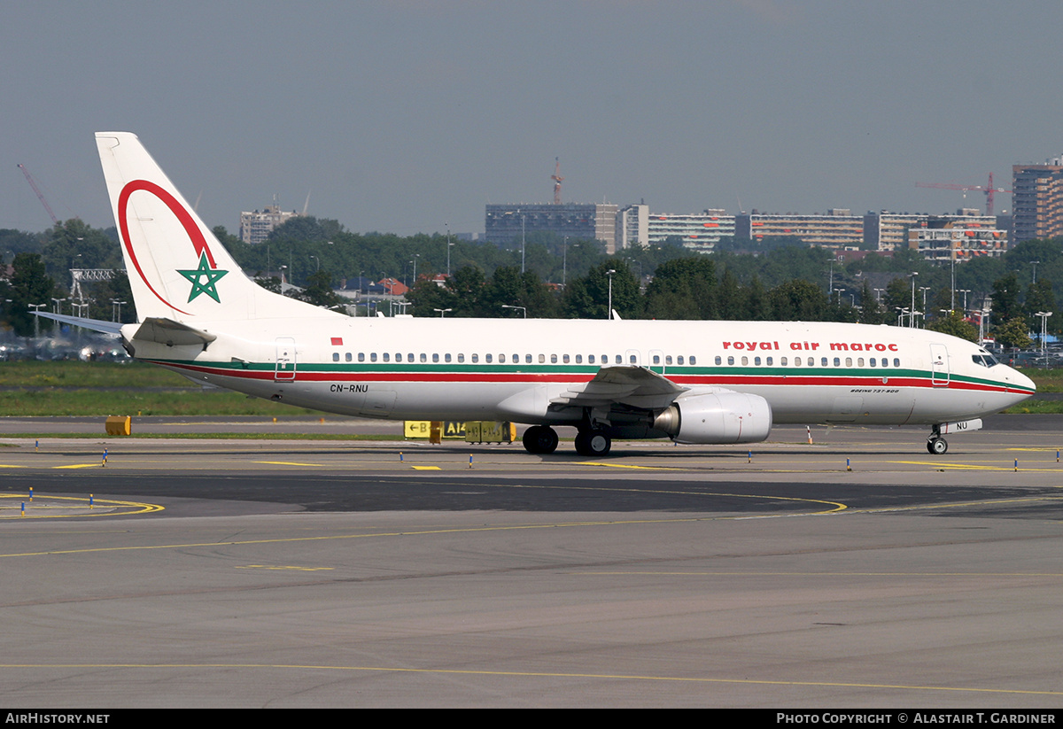 Aircraft Photo of CN-RNU | Boeing 737-8B6 | Royal Air Maroc - RAM | AirHistory.net #821535